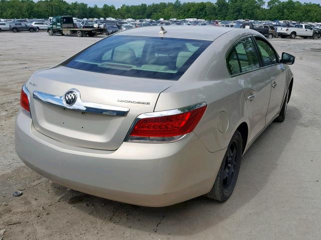 1G4GB5EG6AF229904 - 2010 BUICK LACROSSE C BEIGE photo 4