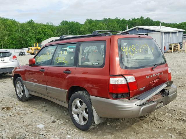 JF1SF65542H756052 - 2002 SUBARU FORESTER S RED photo 3