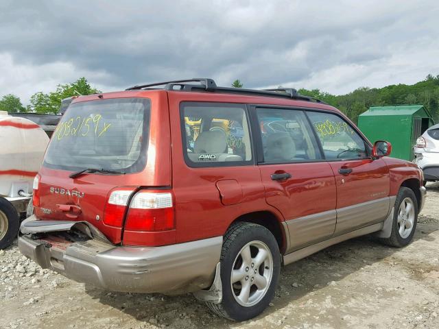 JF1SF65542H756052 - 2002 SUBARU FORESTER S RED photo 4