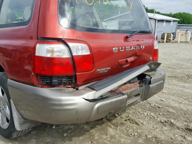 JF1SF65542H756052 - 2002 SUBARU FORESTER S RED photo 9