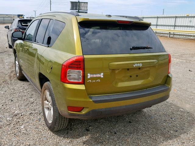 1C4NJDBB2CD651247 - 2012 JEEP COMPASS SP მწვანე ფოტო 3