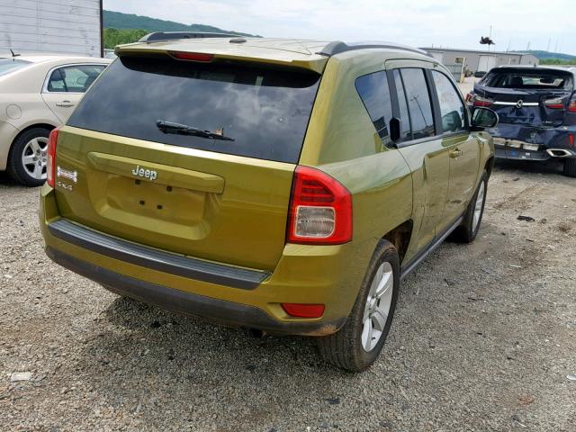 1C4NJDBB2CD651247 - 2012 JEEP COMPASS SP მწვანე ფოტო 4