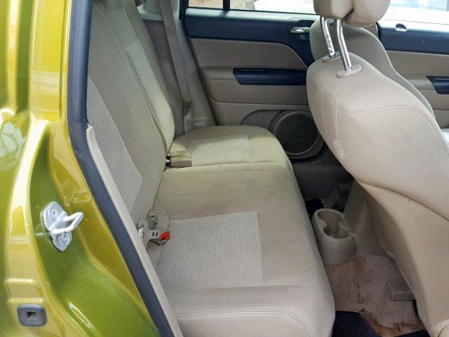 1C4NJDBB2CD651247 - 2012 JEEP COMPASS SP მწვანე ფოტო 6