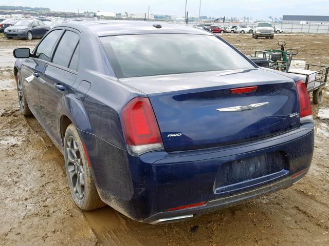 2C3CCAGG1FH830797 - 2015 CHRYSLER 300 S BLUE photo 3