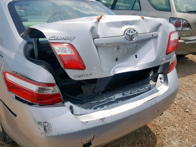 4T1BE46K67U536203 - 2007 TOYOTA CAMRY NEW SILVER photo 9
