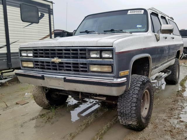 1GNEV16K3KF159883 - 1989 CHEVROLET SUBURBAN V TWO TONE photo 2