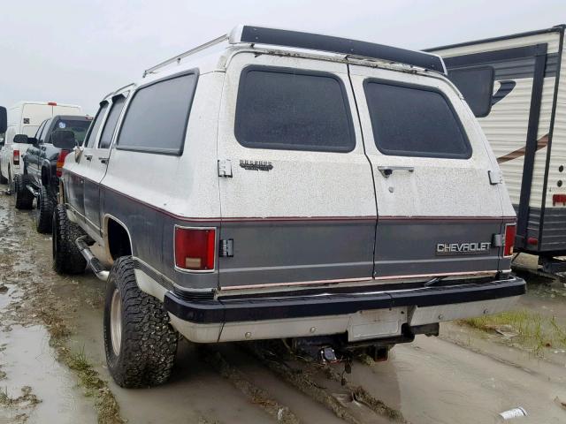 1GNEV16K3KF159883 - 1989 CHEVROLET SUBURBAN V TWO TONE photo 3