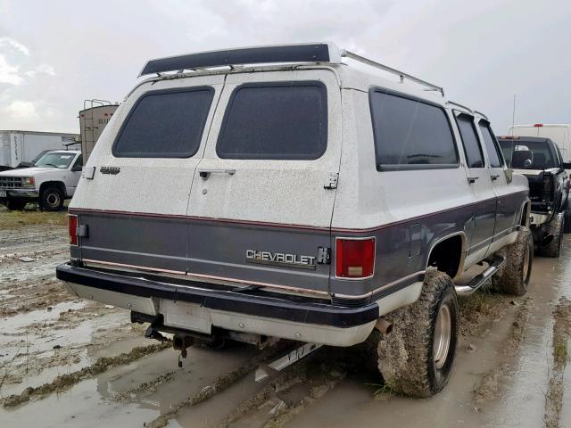 1GNEV16K3KF159883 - 1989 CHEVROLET SUBURBAN V TWO TONE photo 4