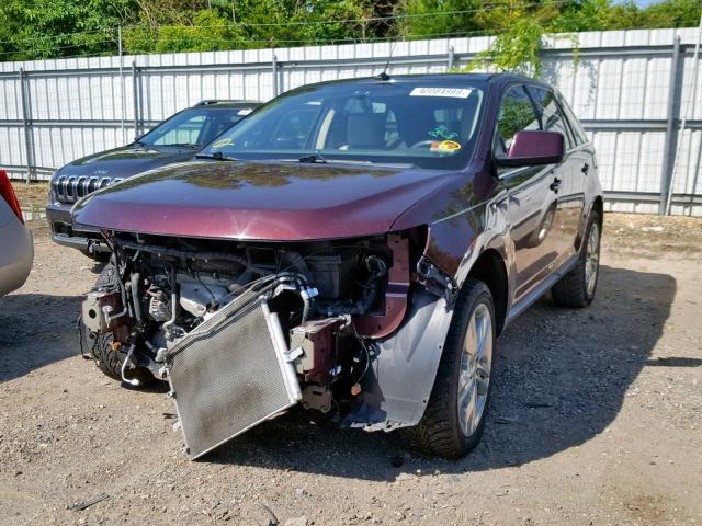 2FMDK4KC1BBA58559 - 2011 FORD EDGE LIMIT BURGUNDY photo 2