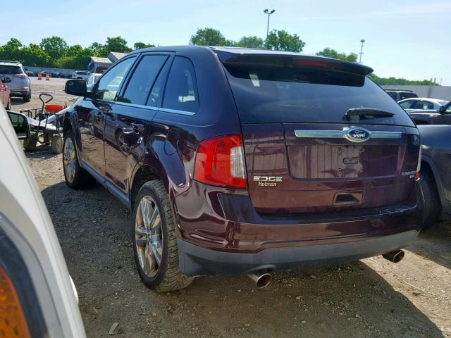 2FMDK4KC1BBA58559 - 2011 FORD EDGE LIMIT BURGUNDY photo 3