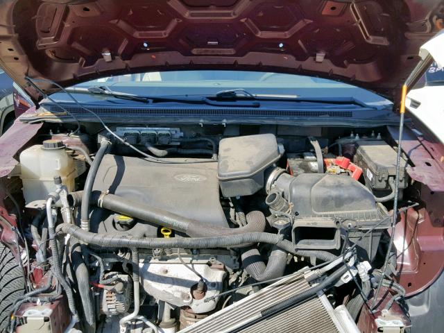 2FMDK4KC1BBA58559 - 2011 FORD EDGE LIMIT BURGUNDY photo 7