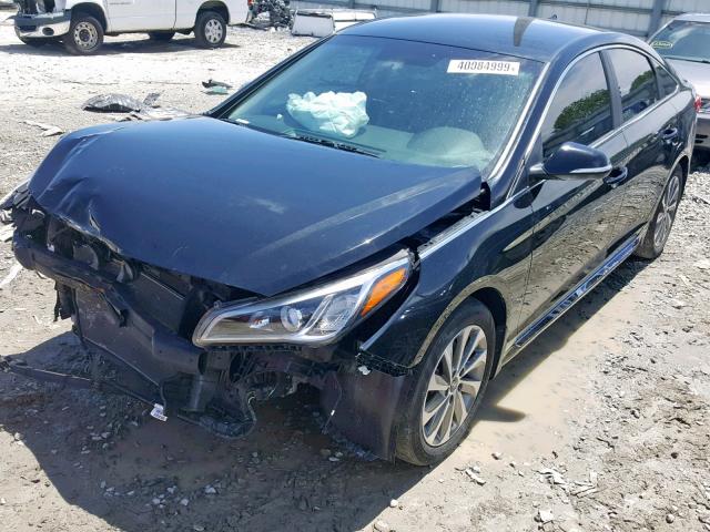 5NPE34AF7GH389188 - 2016 HYUNDAI SONATA SPO BLACK photo 2