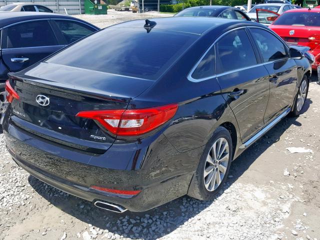 5NPE34AF7GH389188 - 2016 HYUNDAI SONATA SPO BLACK photo 4