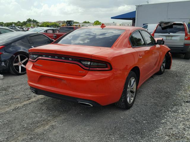 2C3CDXHG8GH313125 - 2016 DODGE CHARGER SX ORANGE photo 4