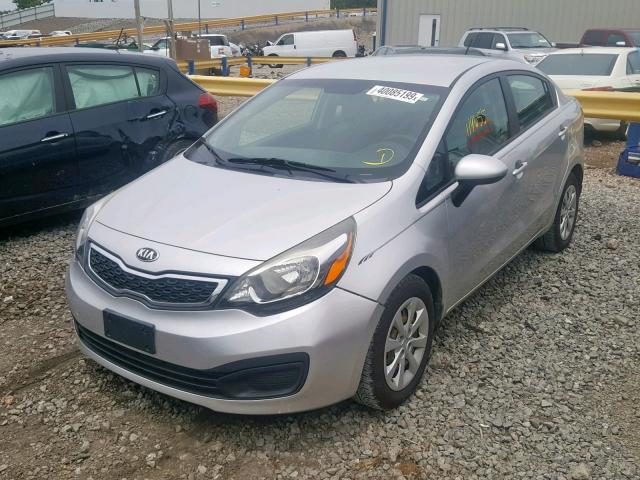 KNADN4A35D6149622 - 2013 KIA RIO EX SILVER photo 2