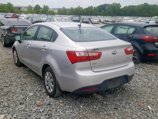 KNADN4A35D6149622 - 2013 KIA RIO EX SILVER photo 3