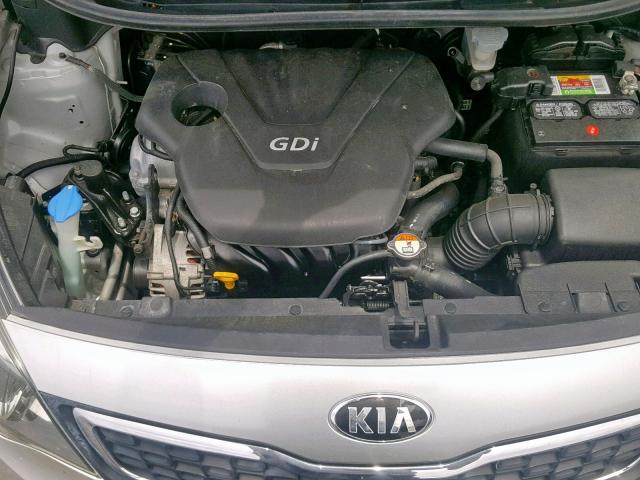 KNADN4A35D6149622 - 2013 KIA RIO EX SILVER photo 7