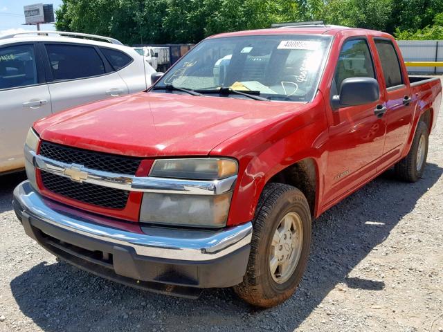 1GCCS136X58273193 - 2005 CHEVROLET COLORADO RED photo 2