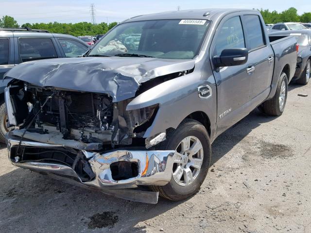 1N6AA1EJ2HN533066 - 2017 NISSAN TITAN S GRAY photo 2