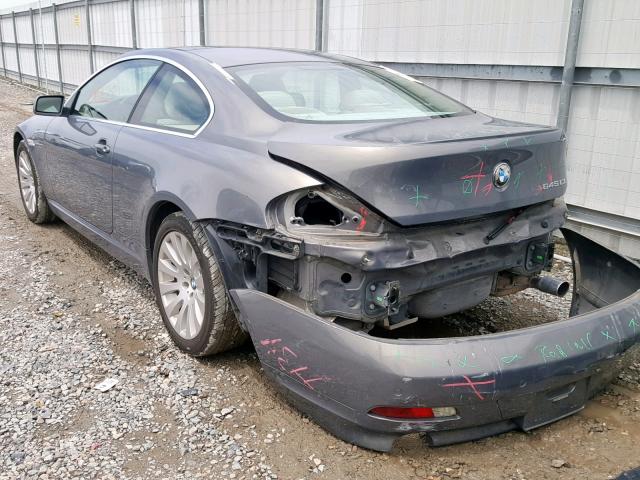 WBAEH73495B869291 - 2005 BMW 645 CI AUT GRAY photo 3