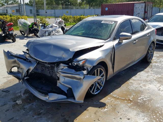 JTHCF1D24F5017777 - 2015 LEXUS IS 250 SILVER photo 2