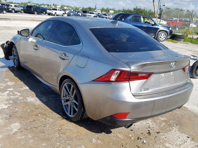 JTHCF1D24F5017777 - 2015 LEXUS IS 250 SILVER photo 3