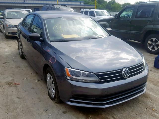 3VW2K7AJXFM274456 - 2015 VOLKSWAGEN JETTA BASE GRAY photo 1