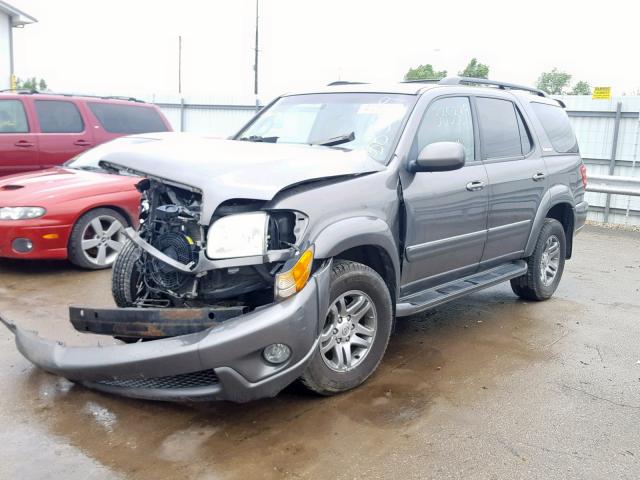 5TDBT48A84S229470 - 2004 TOYOTA SEQUOIA LI GRAY photo 2