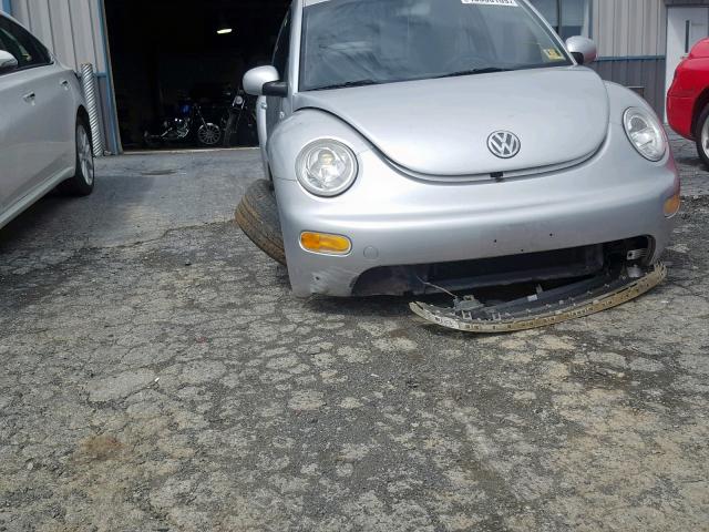 3VWCD21C51M447165 - 2001 VOLKSWAGEN NEW BEETLE ვერცხლისფერი ფოტო 9