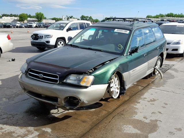 4S3BH675216669620 - 2001 SUBARU LEGACY OUT GREEN photo 2