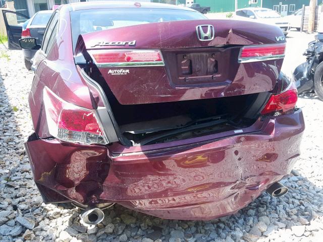 1HGCP3F83CA012599 - 2012 HONDA ACCORD EXL RED photo 9