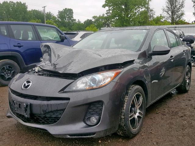 JM1BL1V7XD1797238 - 2013 MAZDA 3 I GRAY photo 2