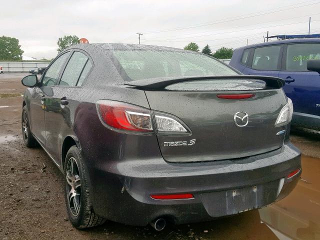 JM1BL1V7XD1797238 - 2013 MAZDA 3 I GRAY photo 3