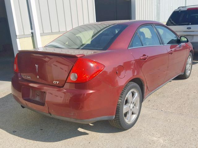 1G2ZH57N684126905 - 2008 PONTIAC G6 GT RED photo 4