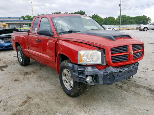 1D7HW42N26S669214 - 2006 DODGE DAKOTA SLT RED photo 1