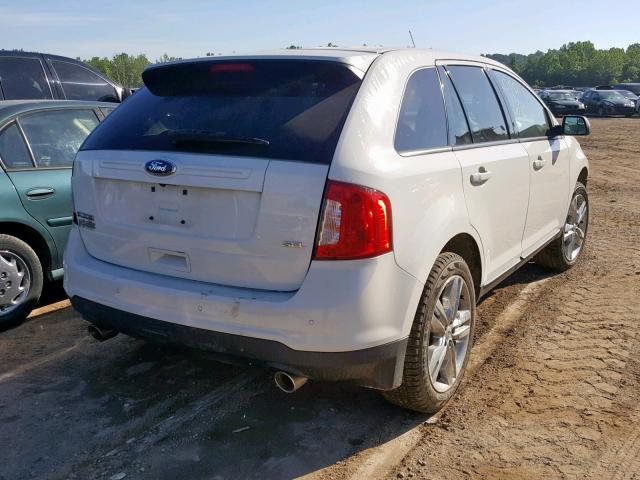 2FMDK3JC0DBA25289 - 2013 FORD EDGE SEL WHITE photo 4