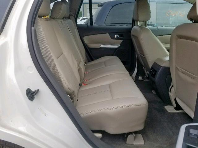 2FMDK3JC0DBA25289 - 2013 FORD EDGE SEL WHITE photo 6