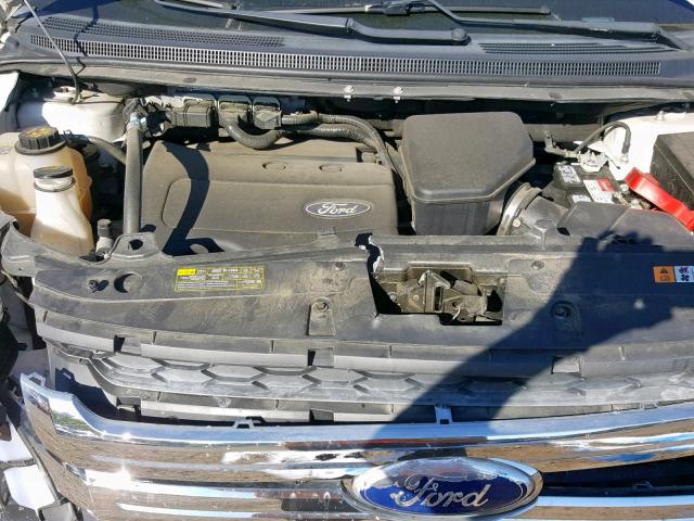 2FMDK3JC0DBA25289 - 2013 FORD EDGE SEL WHITE photo 7