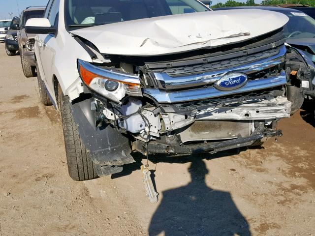 2FMDK3JC0DBA25289 - 2013 FORD EDGE SEL WHITE photo 9