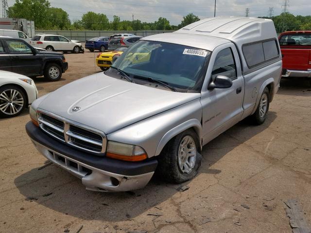 1B7FL36X92S501287 - 2002 DODGE DAKOTA SPO SILVER photo 2