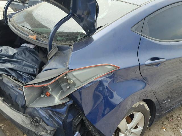 KMHDH4AE4DU792983 - 2013 HYUNDAI ELANTRA GL BLUE photo 9