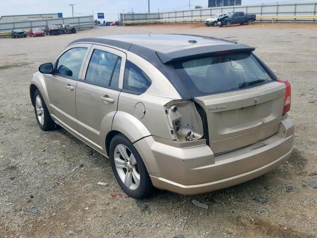 1B3CB4HA1AD607483 - 2010 DODGE CALIBER SX GOLD photo 3