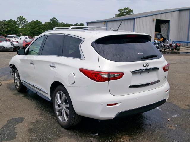 5N1AL0MN3DC334444 - 2013 INFINITI JX35 WHITE photo 3