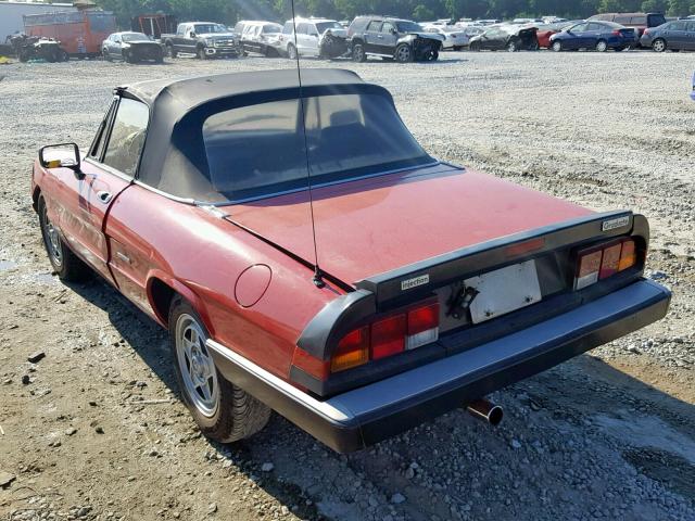 ZARBA5648H1045017 - 1987 ALFA ROMEO SPIDER GRA RED photo 3