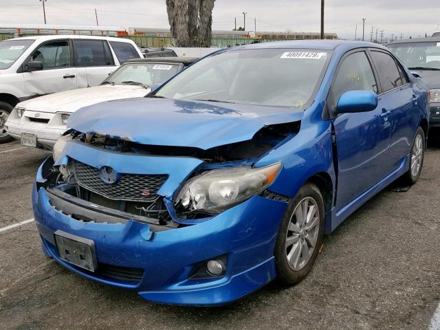 1NXBU40E49Z121163 - 2009 TOYOTA COROLLA BA BLUE photo 2