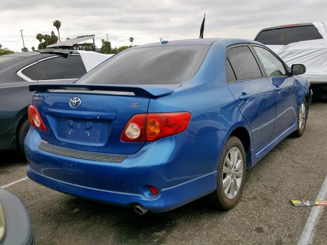 1NXBU40E49Z121163 - 2009 TOYOTA COROLLA BA BLUE photo 4