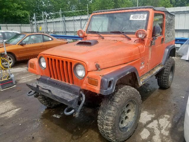 1J4FY29P0VP403144 - 1997 JEEP WRANGLER / ORANGE photo 2