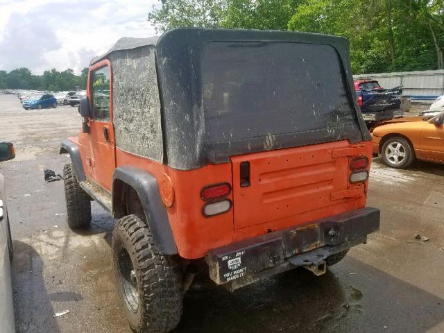 1J4FY29P0VP403144 - 1997 JEEP WRANGLER / ORANGE photo 3