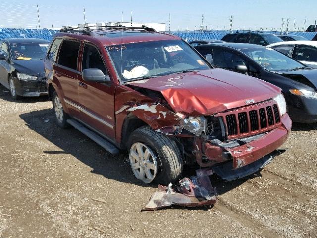 1J8HR48M98C233983 - 2008 JEEP GRAND CHER RED photo 1