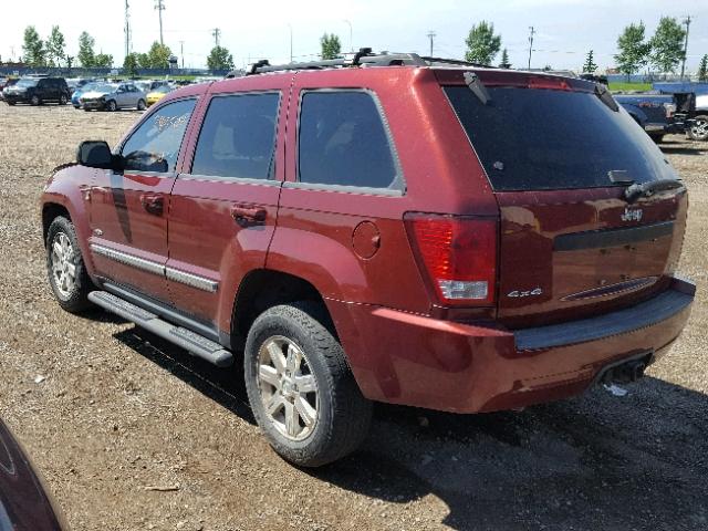 1J8HR48M98C233983 - 2008 JEEP GRAND CHER RED photo 3